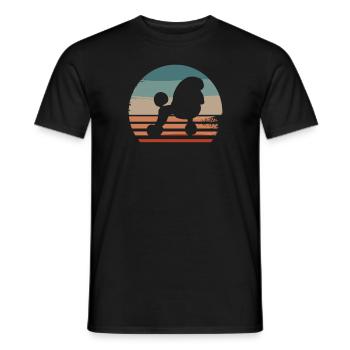 Caniche rétro vintage Caniches Amoureux des chiens - T-shirt homme - noir - Devant - AI Model Male 178 light (178cm)