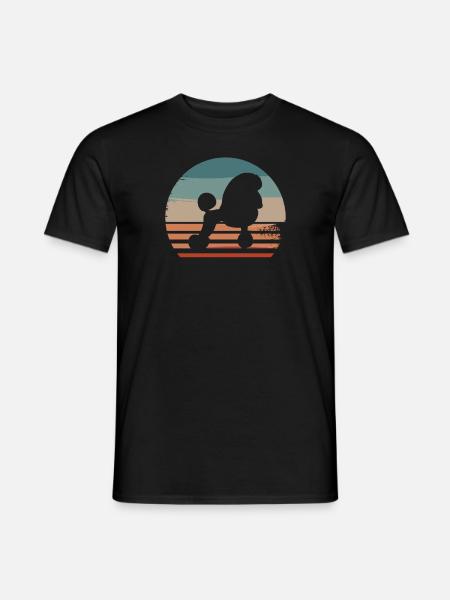 Vintage Retro Poodle Poodles Dog Lover - Men's T-Shirt - black