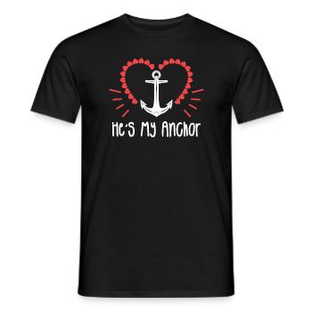 Il est ma voile Saint-Valentin assorti - T-shirt homme - noir - Devant - AI Model Male 178 light (178cm)