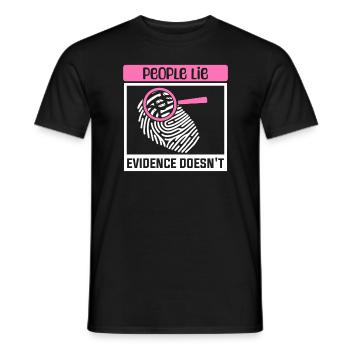 Les gens mentent les preuves ne font pas infirmière médico-légale RN - T-shirt homme - noir - Devant - AI Model Male 178 light (178cm)