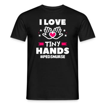 I Love Tiny Hands Pediatrics Pediatrician - Men's T-Shirt - black - Front - AI Model Male 178 light (178cm)