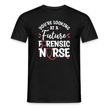 You're Looking At A Future Forensic Nurse RN - T-shirt homme - noir - Devant - AI Model Male 178 light (178cm)