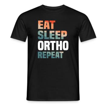 Eat Sleep Ortho Repeat Orthopedic Orthopedist - Men's T-Shirt - black - Front - AI Model Male 178 light (178cm)