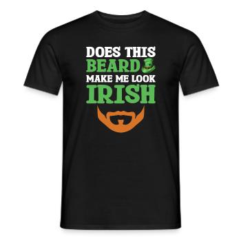 Lässt mich dieser Bart irisch aussehen St. Patrick's - Männer T-Shirt - Schwarz - Vorne - AI Model Male 178 light (178cm)