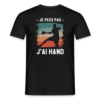 Je Peux Pas J'ai Hand Handball Handballeur - T-shirt homme - noir - Devant - AI Model Male 178 light (178cm)