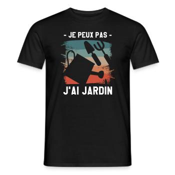 Je Peux Pas J'ai Jardin Jardinage Jardinier - T-shirt homme - noir - Devant - AI Model Male 178 light (178cm)