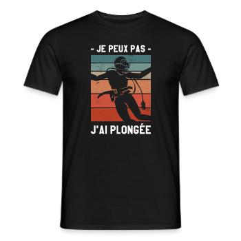 Je Peux Pas J'ai Plongée Plongeur - T-shirt homme - noir - Devant - AI Model Male 178 light (178cm)