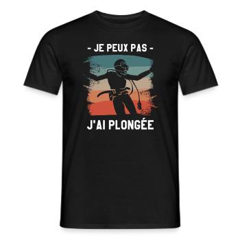 Je Peux Pas J'ai Plongée Plongeur - T-shirt homme - noir - Devant - AI Model Male 178 light (178cm)