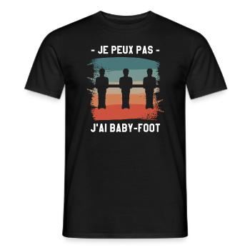 Je Peux Pas J'ai Baby-Foot - T-shirt homme - noir - Devant - AI Model Male 178 light (178cm)