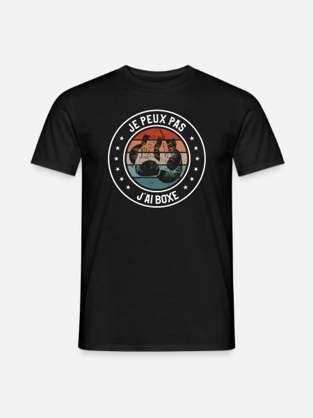 Je Peux Pas J'ai Boxe Boxeur - T-shirt homme - noir