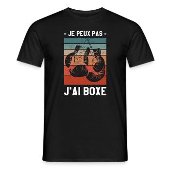 Je Peux Pas J'ai Boxe Boxeur - T-shirt homme - noir - Devant - AI Model Male 178 light (178cm)