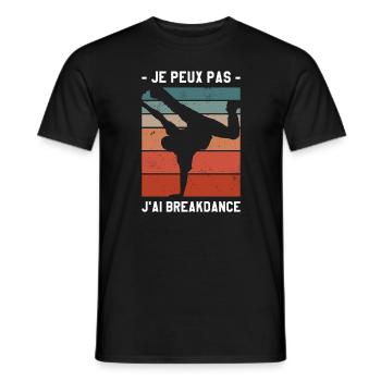 Je Peux Pas J'ai Breakdance Breakdancing - T-shirt homme - noir - Devant - AI Model Male 178 light (178cm)