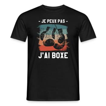 Je Peux Pas J'ai Boxe Boxeur - T-shirt homme - noir - Devant - AI Model Male 178 light (178cm)
