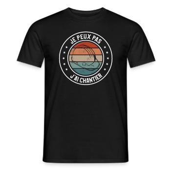 Je Peux Pas J'ai Chantier Construction - T-shirt homme - noir - Devant - AI Model Male 178 light (178cm)