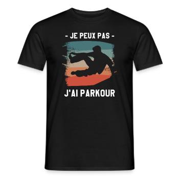 Je Peux Pas J'ai Parkour Traceur - T-shirt homme - noir - Devant - AI Model Male 178 light (178cm)