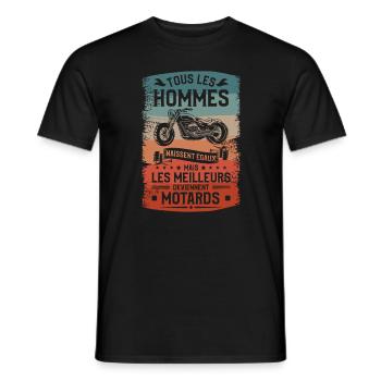 Mais Les Meilleurs Deviennent Motards Moto Motard - T-shirt homme - noir - Devant - AI Model Male 178 light (178cm)
