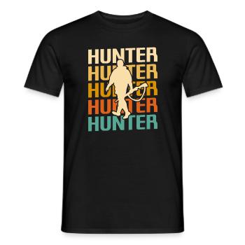Retro Vintage Classic Hunter Jagd - Männer T-Shirt - Schwarz - Vorne - AI Model Male 178 light (178cm)