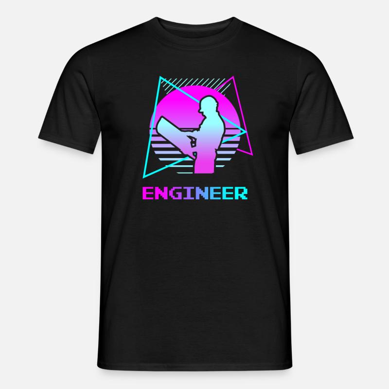 Retro Classic Ingenieur Engineering - Männer T-Shirt - Schwarz
