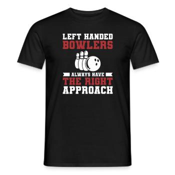 Linkshänder haben immer den richtigen Ansatz - Männer T-Shirt - Schwarz - Vorne - AI Model Male 178 light (178cm)