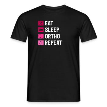 Eat Sleep Ortho Repeat Orthopedic Orthopedist - Men's T-Shirt - black - Front - AI Model Male 178 light (178cm)