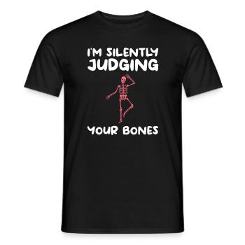 Je juge silencieusement vos os orthopédiques - T-shirt homme - noir - Devant - AI Model Male 178 light (178cm)