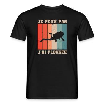 Je Peux Pas J'ai Plongée Plongeur - T-shirt homme - noir - Devant - AI Model Male 178 light (178cm)