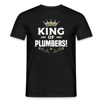 Roi des plombiers plombier plombier - T-shirt homme - noir - Devant - AI Model Male 178 light (178cm)