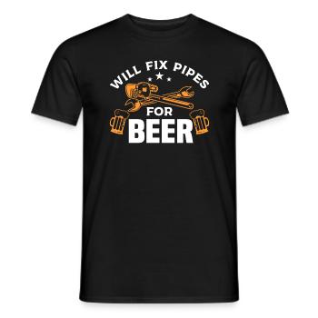 Repariert Rohre für Bierklempner - Männer T-Shirt - Schwarz - Vorne - AI Model Male 178 light (178cm)