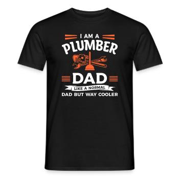 I Am A Plumber Dad Like A Normal Dad But Way - Men's T-Shirt - black - Front - AI Model Male 178 light (178cm)