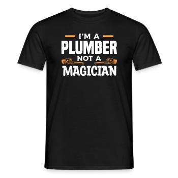 Ich bin ein Klempner, kein Zauberer Klempner Klempner - Männer T-Shirt - Schwarz - Vorne - AI Model Male 178 light (178cm)