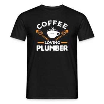 Kaffee liebender Klempner Klempner Klempner - Männer T-Shirt - Schwarz - Vorne - AI Model Male 178 light (178cm)