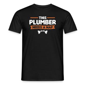 Dieser Klempner braucht ein Nickerchen Klempner - Männer T-Shirt - Schwarz - Vorne - AI Model Male 178 light (178cm)