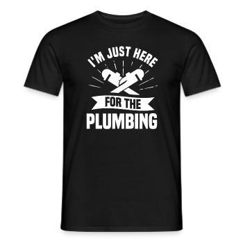 Ich bin nur für die Klempner Klempner hier - Männer T-Shirt - Schwarz - Vorne - AI Model Male 178 light (178cm)