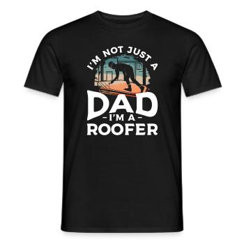 Je ne suis pas seulement un père, je suis un couvreur Couvreurs - T-shirt homme - noir - Devant - AI Model Male 178 light (178cm)