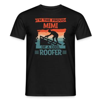 This Man Is An Awesome Mimi And A Roofer - Men's T-Shirt - black - Front - AI Model Male 178 light (178cm)