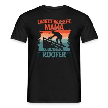 Dieser Mann ist eine tolle Mama und ein Dachdecker - Männer T-Shirt - Schwarz - Vorne - AI Model Male 178 light (178cm)