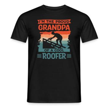 Dieser Mann ist ein großartiger Opa und ein Dachdecker - Männer T-Shirt - Schwarz - Vorne - AI Model Male 178 light (178cm)