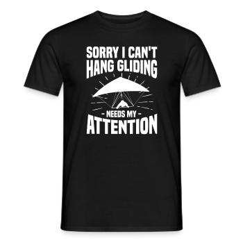 Tut mir leid, dass ich nicht hängen kann Segelfliegen braucht meine Aufmerksamkeit - Männer T-Shirt - Schwarz - Vorne - AI Model Male 178 light (178cm)