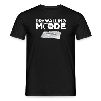 Drywalling Mode On Drywall Drywaller - Men's T-Shirt - black - Front - AI Model Male 178 light (178cm)