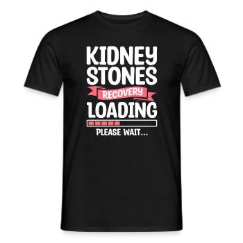 Kidney Stones Recovery Loading Please Wait Surgery - Men's T-Shirt - black - Front - AI Model Male 178 light (178cm)