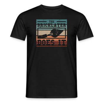 Le maçon le fait maçon maçon maçon - T-shirt homme - noir - Devant - AI Model Male 178 light (178cm)