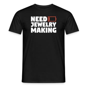 Besoin de bijoux de fabrication de bijoux - T-shirt homme - noir - Devant - AI Model Male 178 light (178cm)
