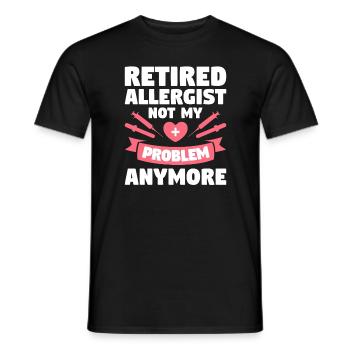 L’allergologue à la retraite n’est plus mon problème - T-shirt homme - noir - Devant - AI Model Male 178 light (178cm)