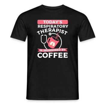 Der heutige Atemtherapeut wird gesponsert von - Männer T-Shirt - Schwarz - Vorne - AI Model Male 178 light (178cm)