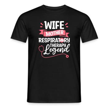 Ehefrau Mutter Atemtherapie Legende Therapeutin - Männer T-Shirt - Schwarz - Vorne - AI Model Male 178 light (178cm)