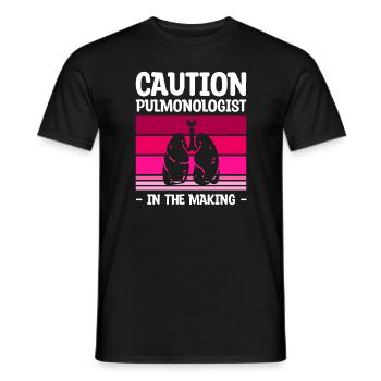 Vorsicht Pneumologe in der Herstellung Pneumologie - Männer T-Shirt - Schwarz - Vorne - AI Model Male 178 light (178cm)