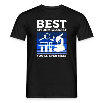 Best Epidemiologist You'll Ever Meet Epidemiology - Men's T-Shirt - black - Front - AI Model Male 178 light (178cm)
