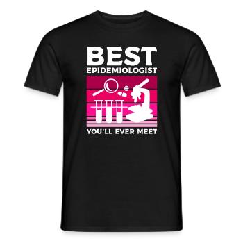 Best Epidemiologist You'll Ever Meet Epidemiology - Men's T-Shirt - black - Front - AI Model Male 178 light (178cm)