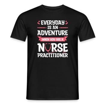 Chaque jour est une aventure quand vous êtes infirmière - T-shirt homme - noir - Devant - AI Model Male 178 light (178cm)