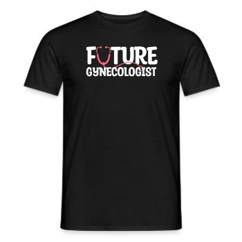 Future Gynecologist Gynecology OB/GYN - Men's T-Shirt - black - Front - AI Model Male 178 light (178cm)